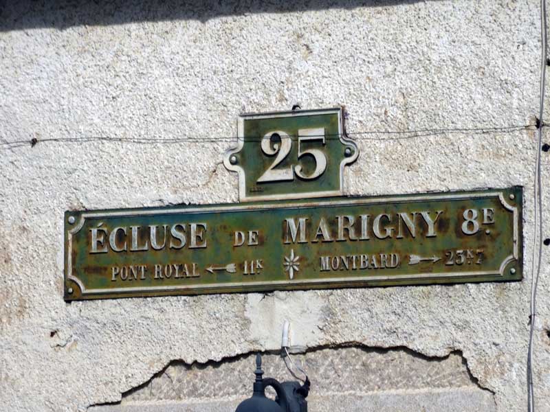 Echelle d'écluse de Marigny