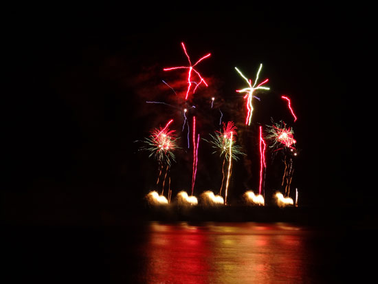 Feux d'artifice sur la Loire