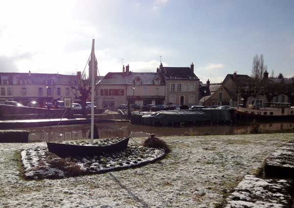 Port de Briare sous la neige
