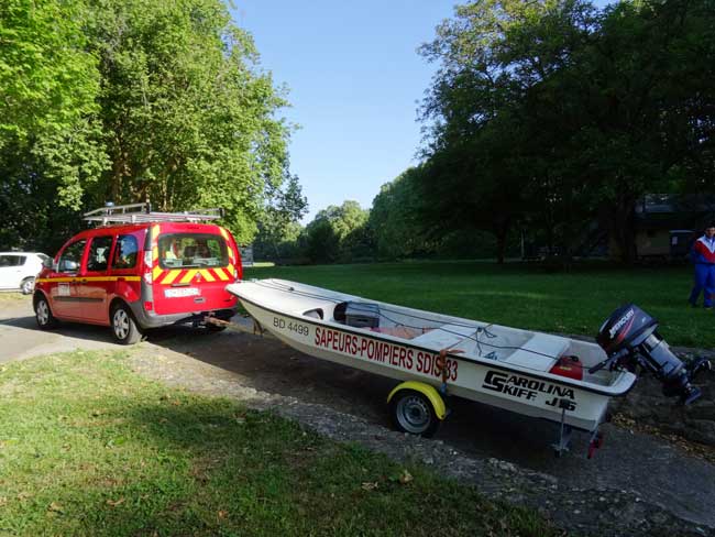 Exercice de secours au port de Castets