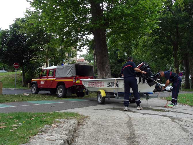 Exercice de mise à l'eau