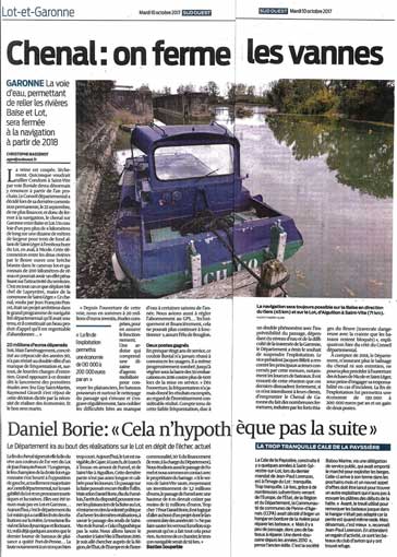 La navigation sur le Lot menacée