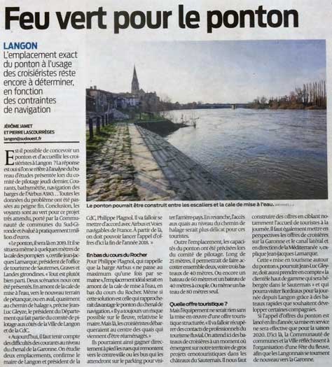 Un ponton à Langon