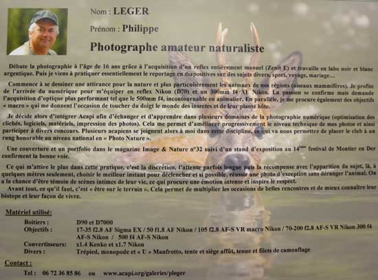 Expo Photo Faune Faure  Ouzouer-sur-Trézée