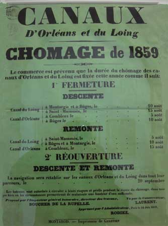 Chomage en 1859