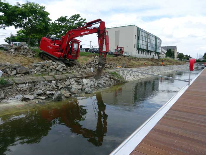 Travaux au port de Redon
